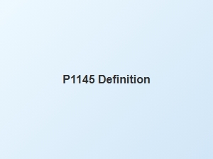 Error Code P1145 Definition in Programming